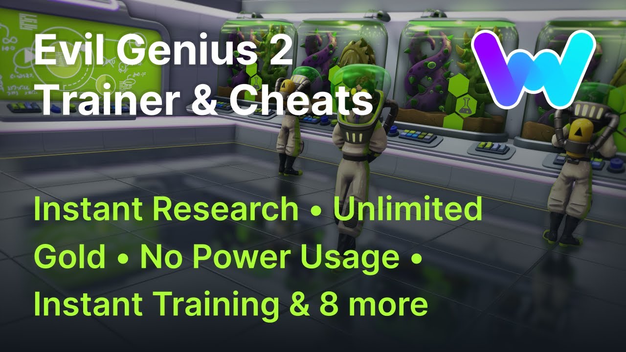 Evil Genius 2 Trainer & Cheats (Instant Research, Unlimited Gold, Instant Training, & More)