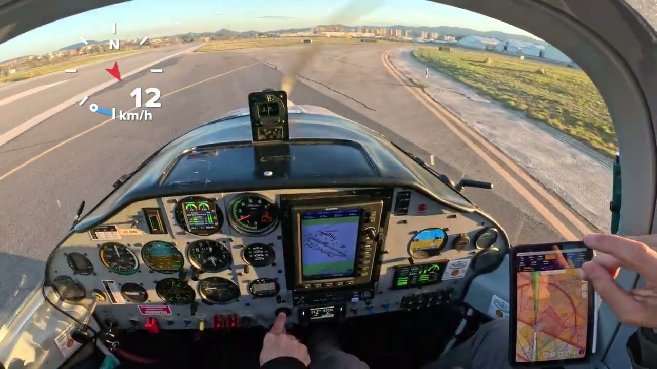 Landing Sabadell rwy 31 Tecnam p2002