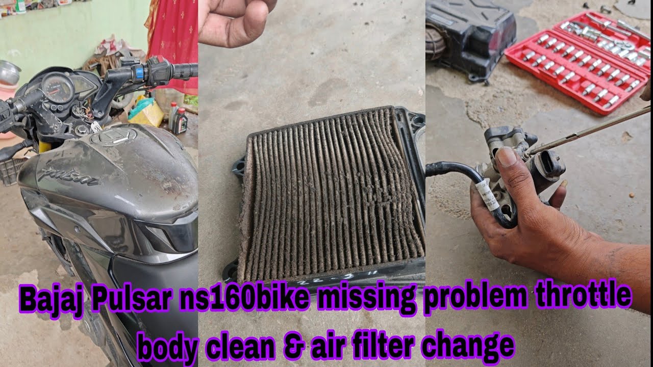 Bajaj Pulsar bike ns 160 bs6 missing problem throttle body & fuel injector how to clean #ns160 #bike