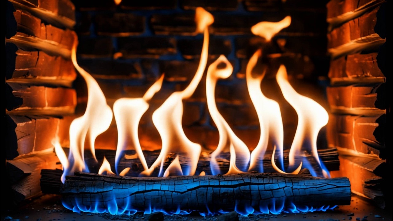 Fireplace 4K with Crackling Fire Sounds | Cozy Ambience for Sleep, Study & Relax