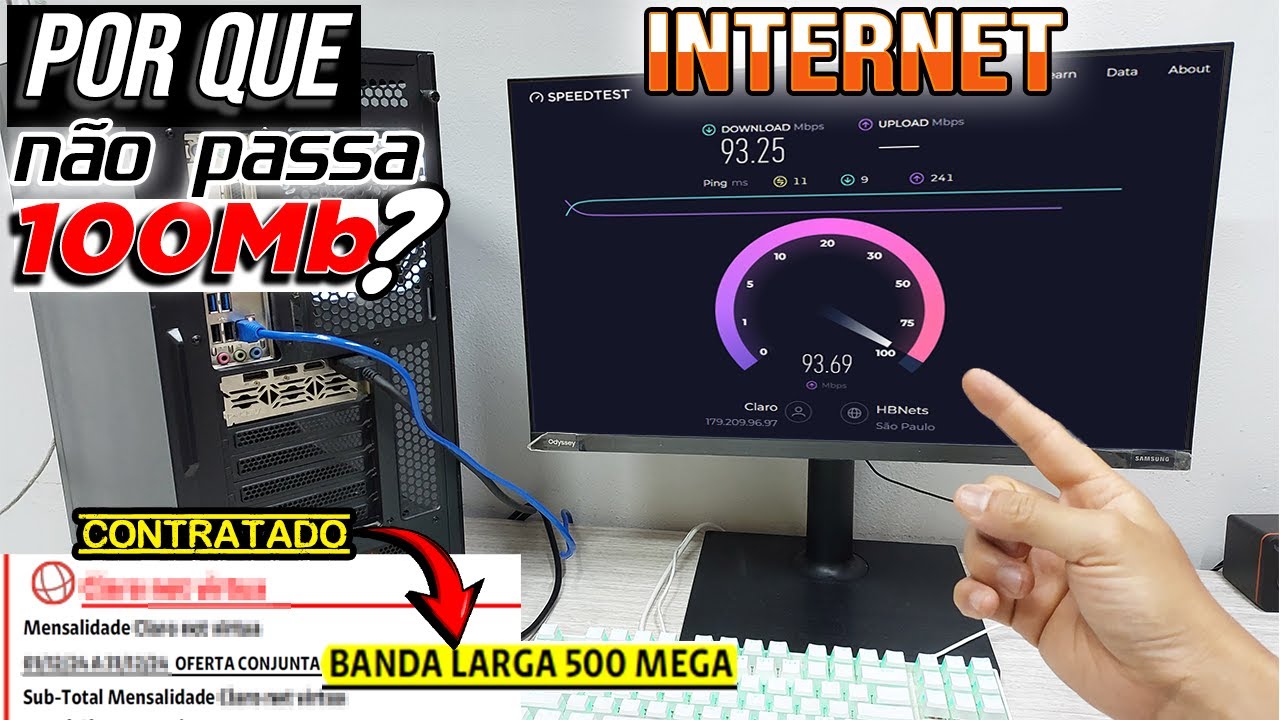 ARRUME JÁ a VELOCIDADE da sua INTERNET - por que não passa 100 Mega?