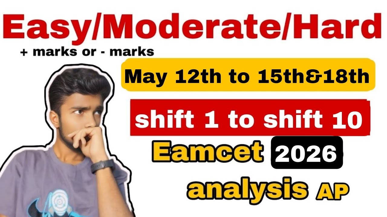 AP EAMCET 2026 Normalization🤫 Marks for Easy and Hard Shifts - Must Watch