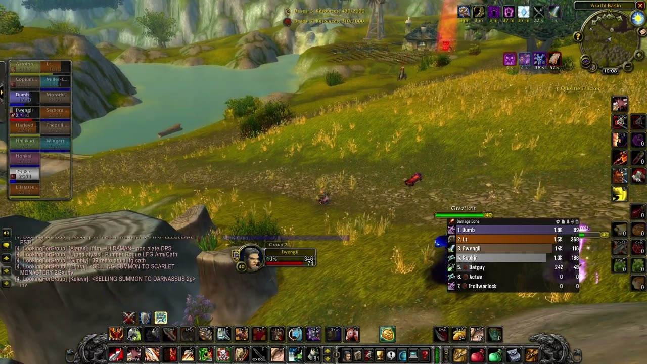 WoW Classic SoD level 40 protection warrior pvp Arathi Basin 2