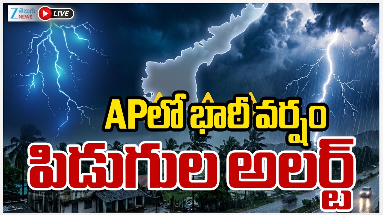 LIVE: AP Weather Alert | Heavy Rain Alert To AP | AP Weather | APలో భారీ వర్షం పిడుగుల అలర్ట్&zwnj; |ZEE