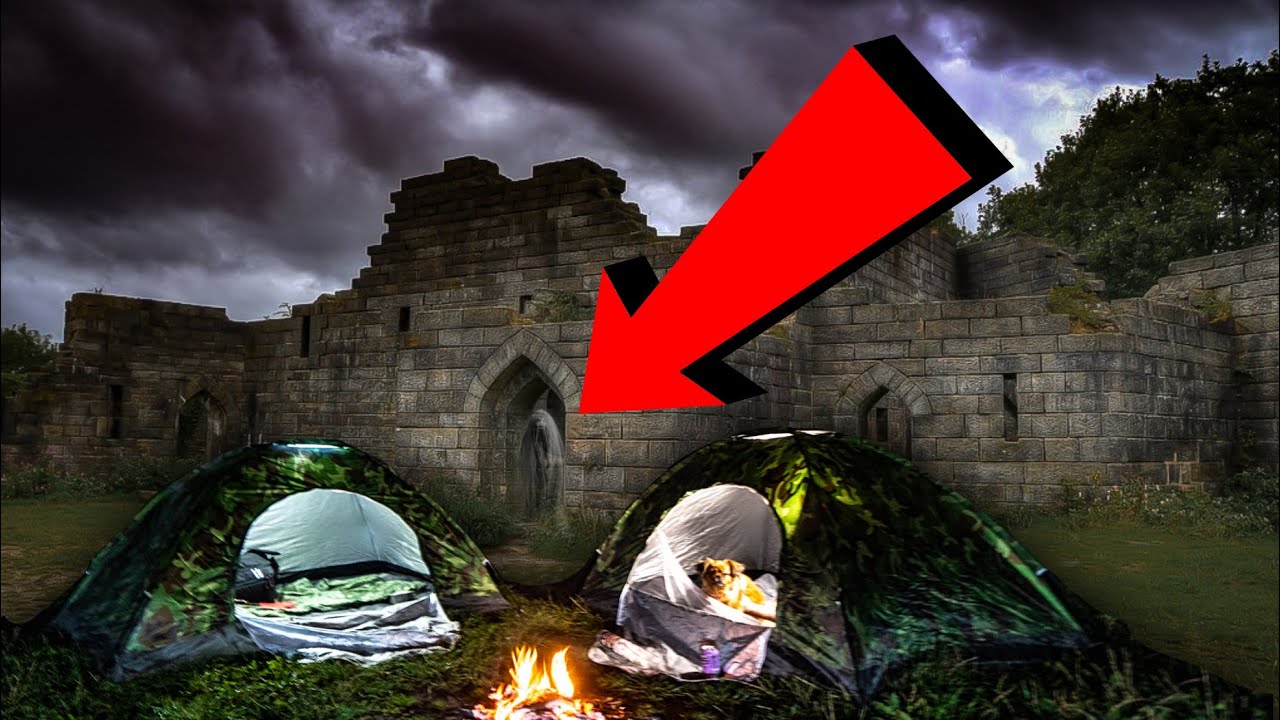 CAMPING AT HAUNTED CASTLE IN THE WOODS | MY DOG COULD SENSE SOMETHING