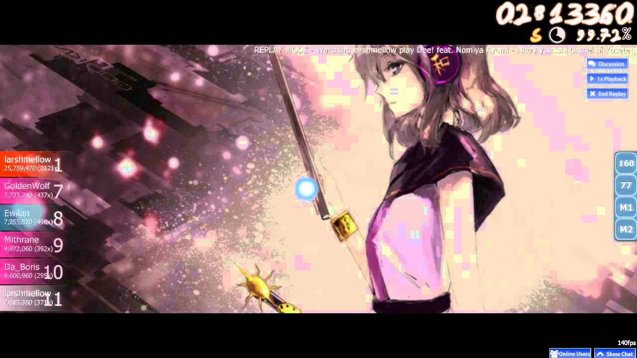 (Osu!) Dee! feat. Nomiya Ayumi - Hito Ayumishi Unmei ni Yosete [Lunatic] 99.56%