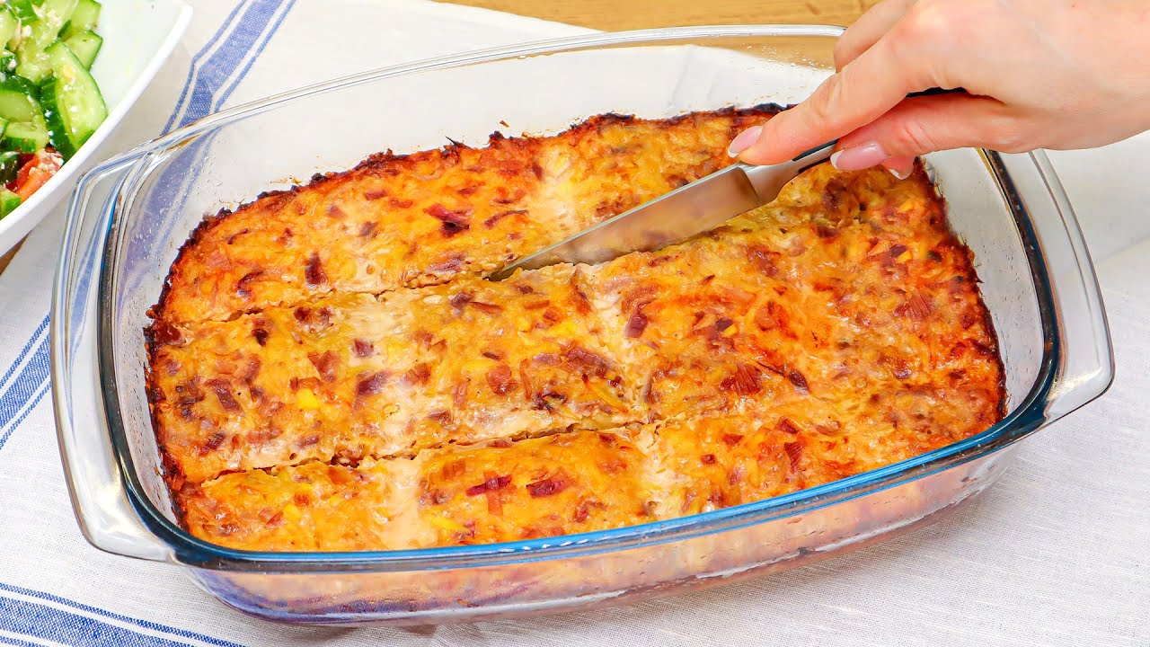 Einfach eine Kartoffel reiben! Sie werden ein Abendessen zubereiten, das allen gefallen wird!