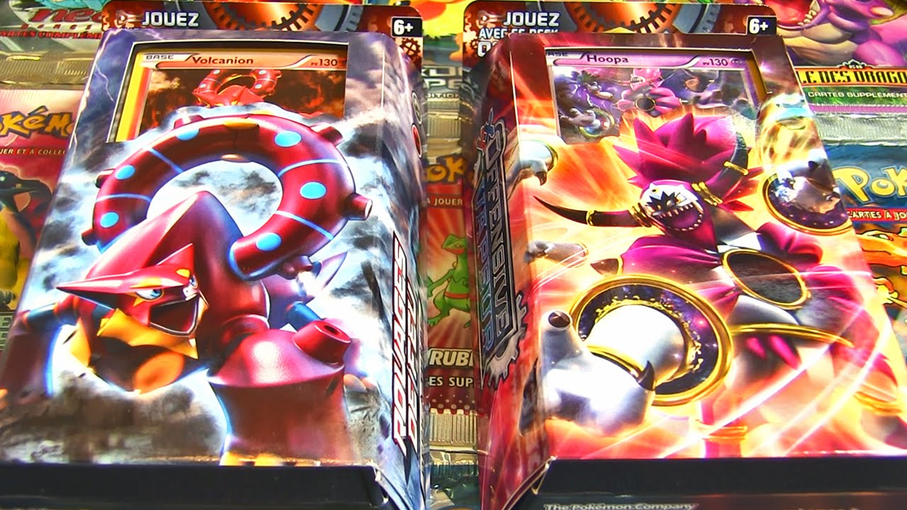 Ouverture des Decks Pokémon XY11 Offensive Vapeur ! VOLCANION VS HOOPA, LA BATAILLE !