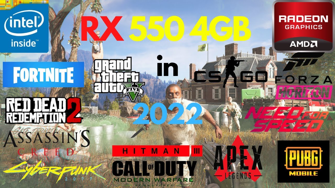 RX 550 4 GB Gameplay, Benchmark and Price | RX 550 Test in 16 Games in 2022