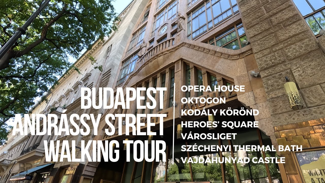 Walk with me on Andrássy Avenue and Városliget (City Park) | Budapest walking tour