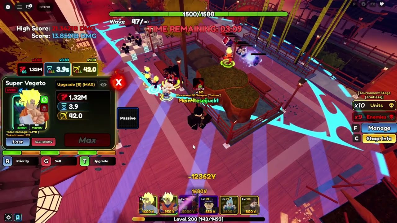 Anime Crusaders - Tournament 21 [TRAITLESS] 21.5B+ Damage Strat