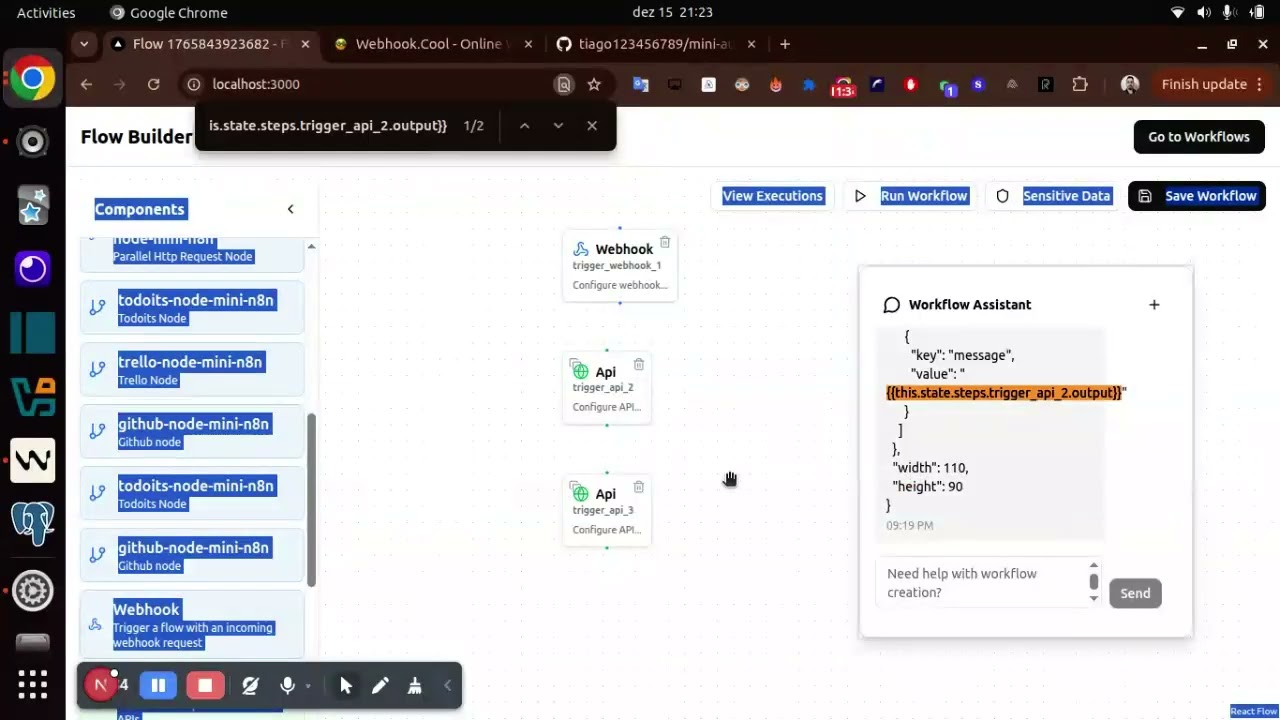 MINI N8N - How to work under the hood the workflow assistant AI - EN-US