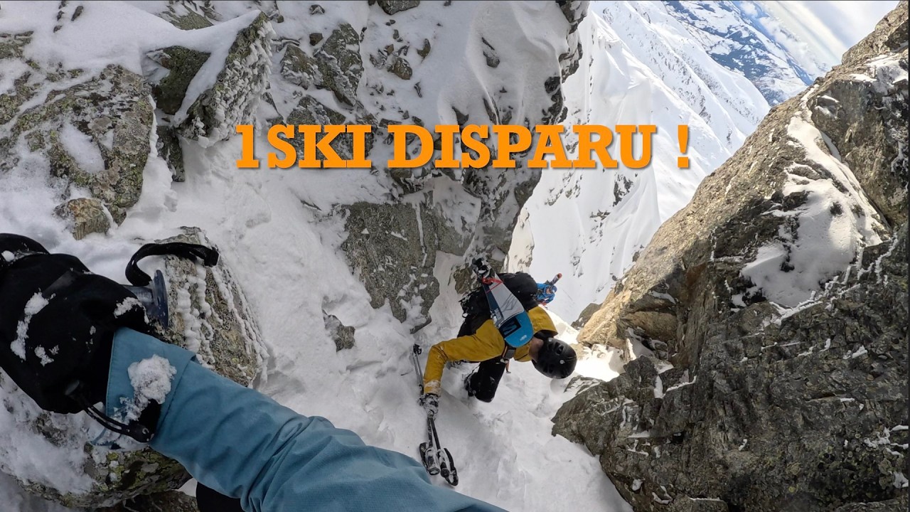 Un ski perdu dans le couloir NE de la Tête de la Cicle