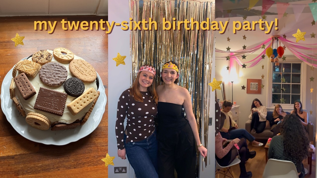 hosting my 26th birthday party! (baking, decorating & crafting!) 🪩🧵🫧
