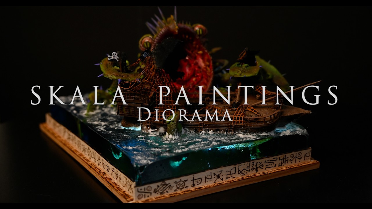 Creating a DIORAMA of an ALIEN sea creature attacking a PIRATE ship