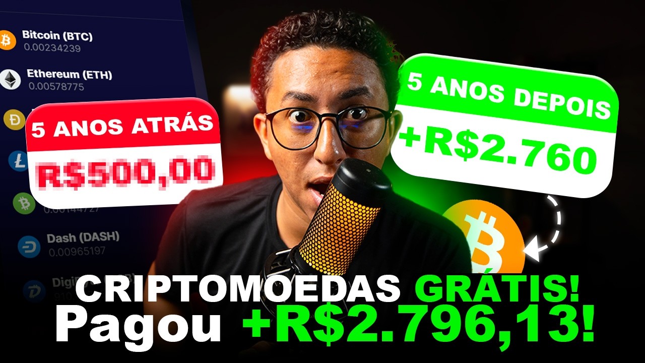 💰 Pagou +R$2.760! Site SECRETO para Ganhar CRIPTOMOEDAS GR&Aacute;TIS (Pagando h&aacute; 5 Anos!)