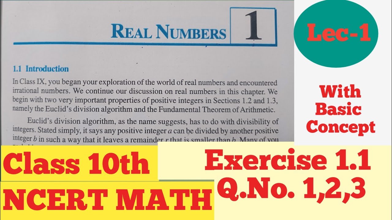 Chapter 1 Real Number l Math l Class 10th l NCERT 