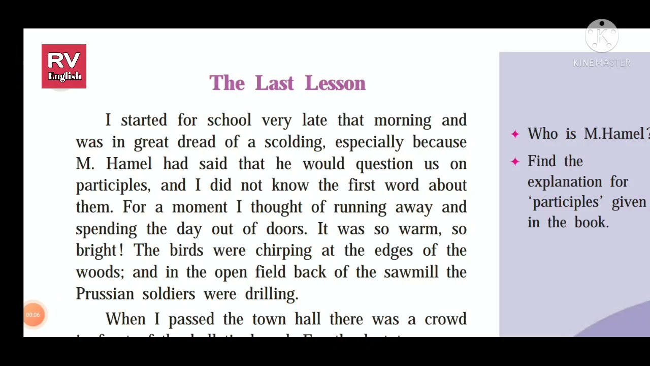 The Last Lesson | 9th class Semi English lesson explained in Marathi #english #9th #education
