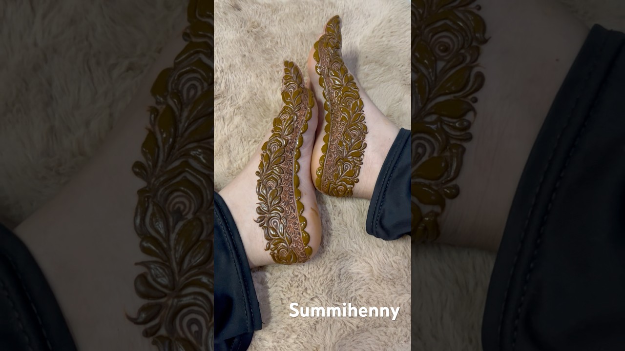 Trending henna feet design tutorial #mehndi #hennatutorial #henna #hennadesign #trendinghenna