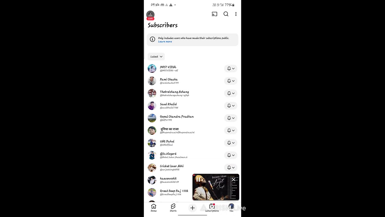 Live streaming of Vishal YT 771