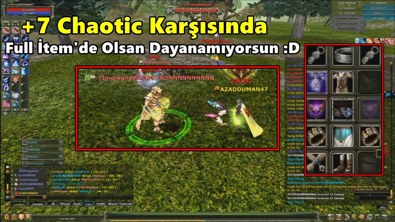 AZADDUMANs | +7 Chaotic'li LR Magesi İle | Ardream'da Rakip Tanımıyor :D | Knight Online