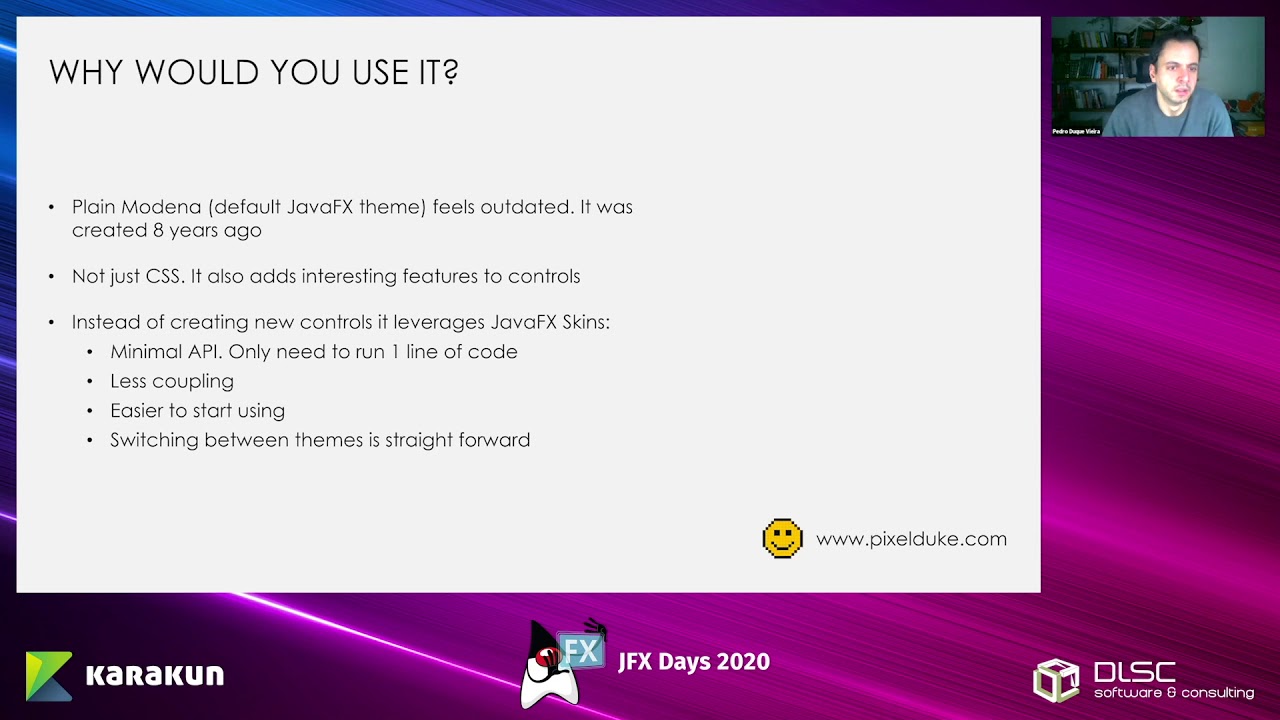 A Modern JavaFX Theme: JMetro | Pedro Duque Vieira @ JFX Days 2020
