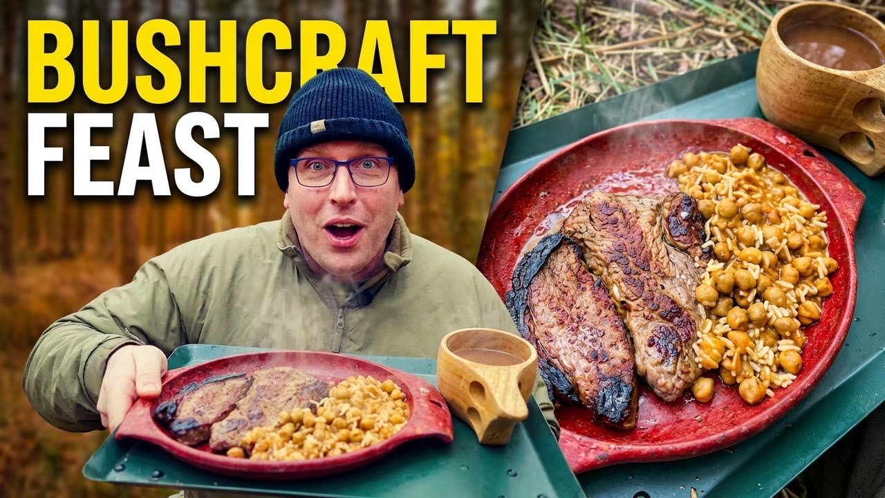 Cooking Steak and Curry in the Great Outdoors #bushcraftcooking #steak_cooking #outdoorcooking