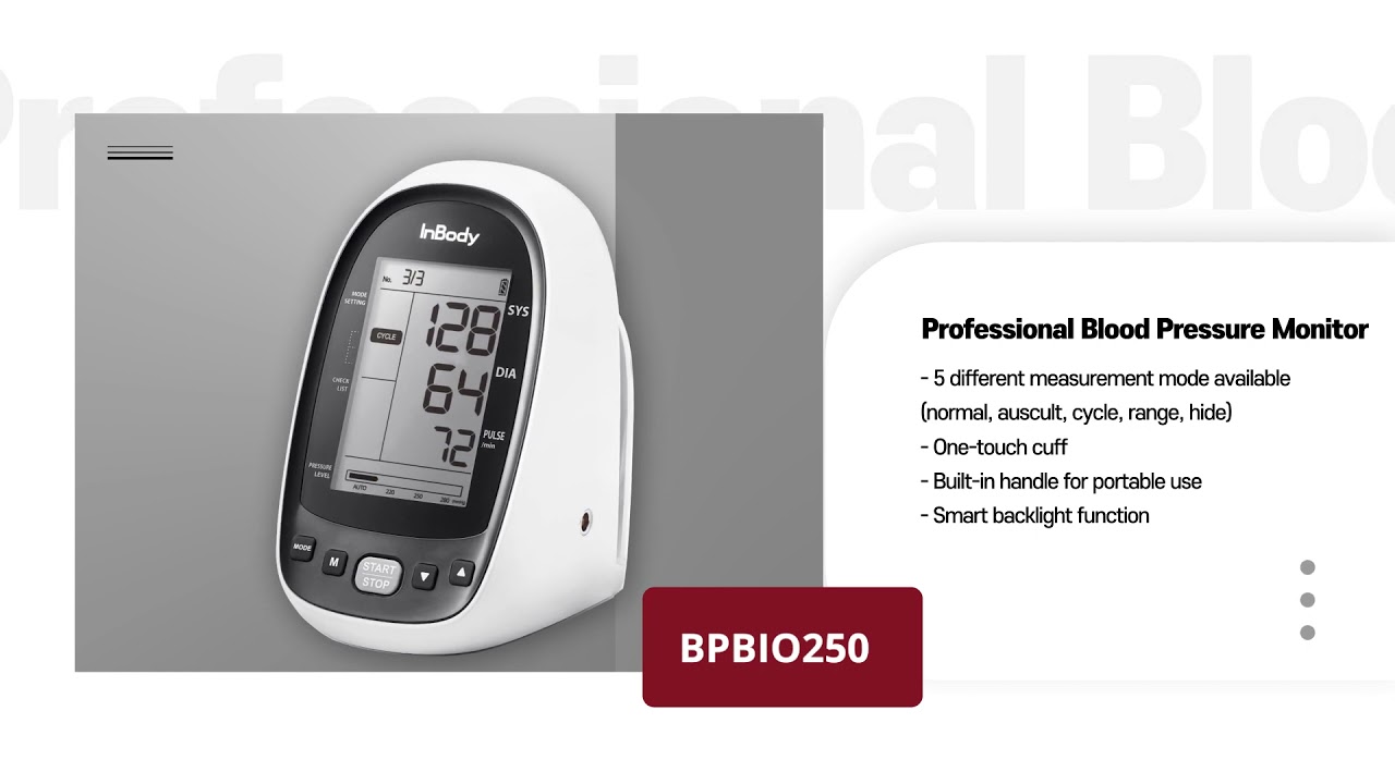 InBody Blood Pressure Units | BPBIO Series Overview | InBodyCanada
