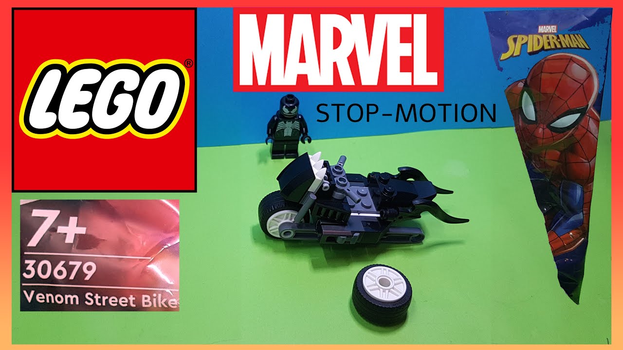 Lego Marvel Venom street bike 30679 stop-motion
