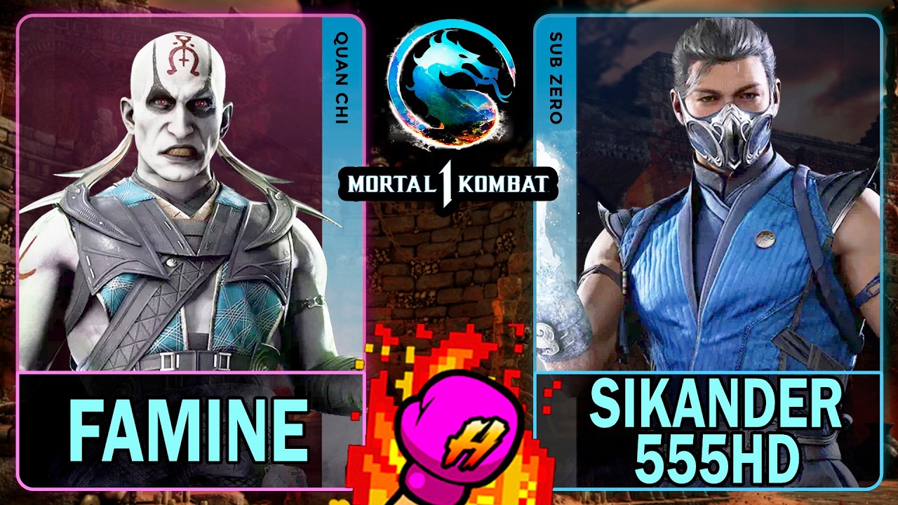 MK1 Famine (QUAN CHI) VS Sikander555HD (SUB-ZERO)🥊Mortal Kombat 1🥊4K 60ᶠᵖˢ