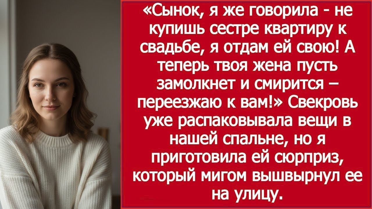 «Не купишь сестре квартиру — отдам свою! / MIL Came With Suitcases After Saying That»