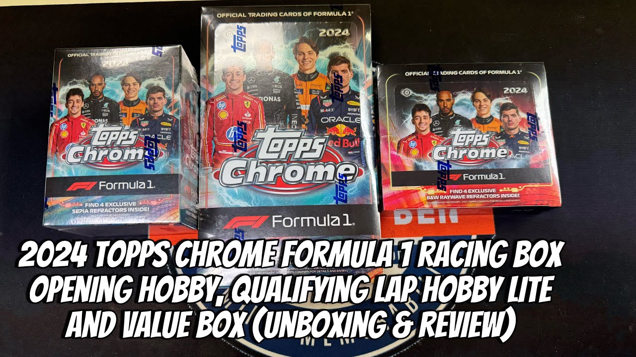 Открытие гоночного бокса Topps Chrome Formula 1 2024 года, Hobby, квалификационный круг Hobby Lit...