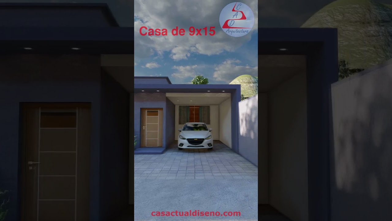 CASA DE 9x15 Metros con 3 DORMITORIOS  #planosdecasa #casapeque&ntilde;a  #casa
