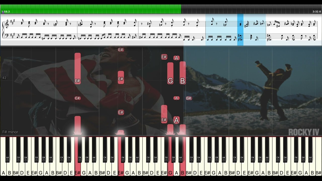 Rocky IV -Training Montage [Piano Tutorial]
