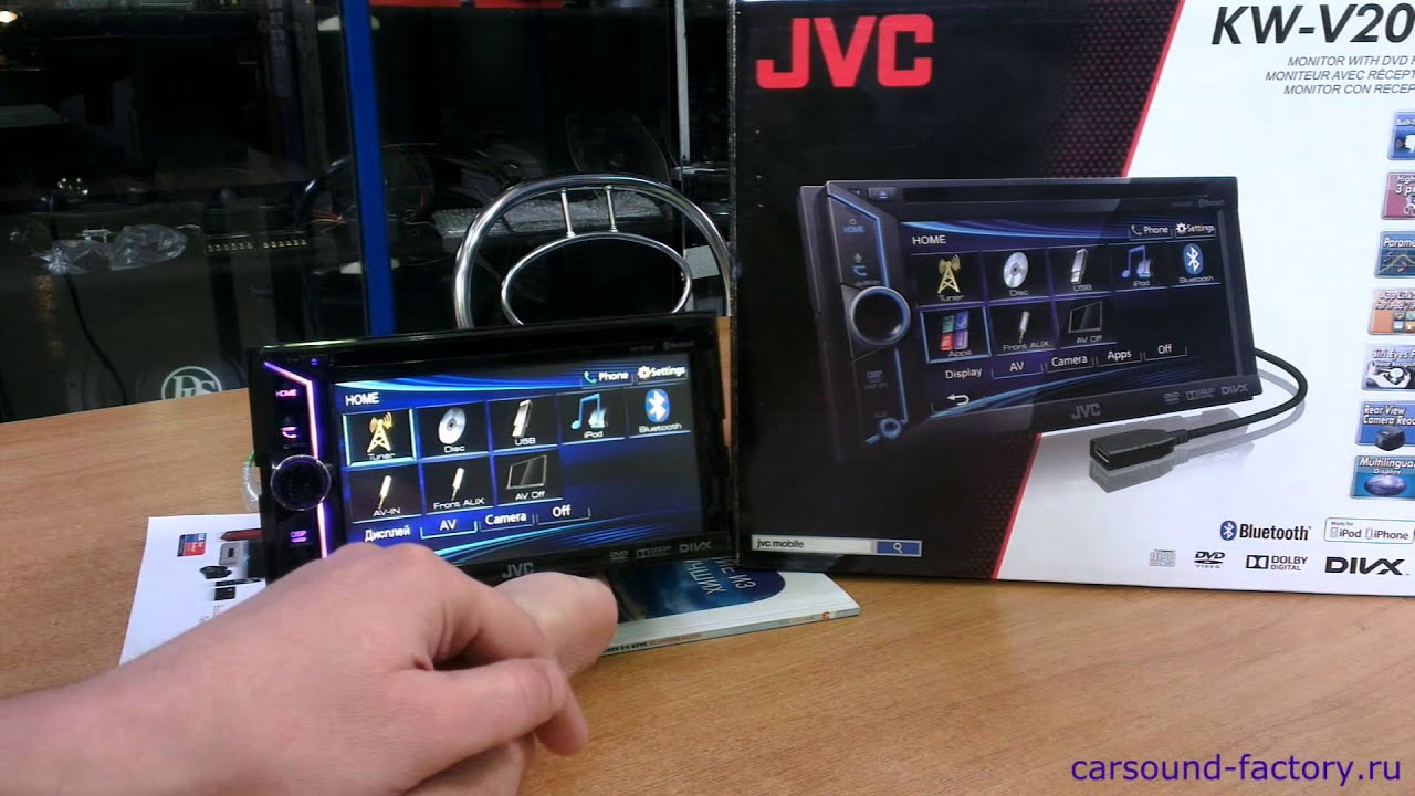 Обзор магнитолы 2din JVC KW V20BT