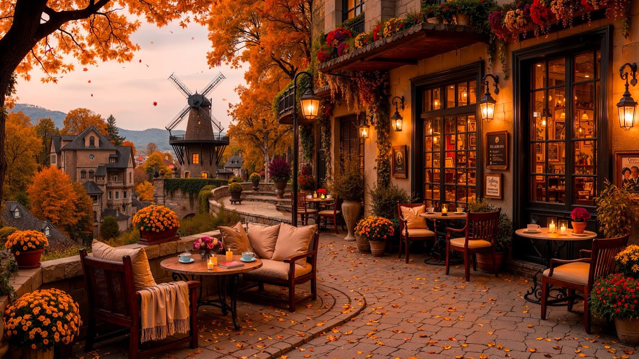 Soft Autumn Jazz Music at Cozy Coffee Shop Ambience 🍂 Perfect Jazz Background Music to Work, Study