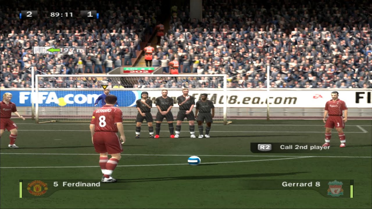 FIFA 08 Liverpool vs Manchester United PS2 PCSX2 Gameplay | Retro Fifa HD 1080p