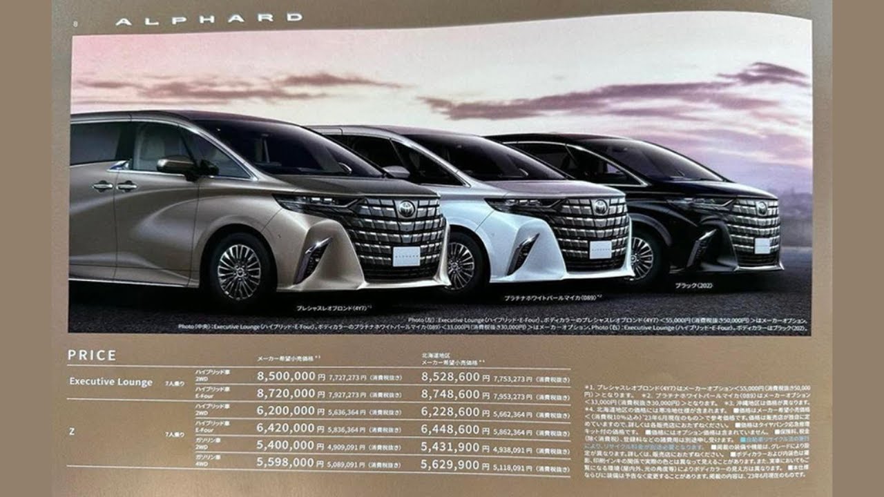 Official PRICE 2023 Toyota Alphard | 2023 Toyota Vellfire