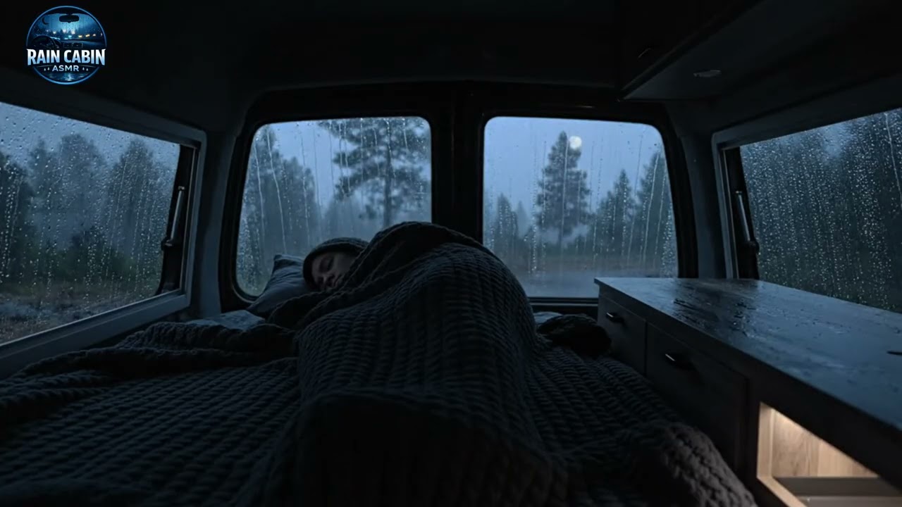 🌧️Soft rain surrounds your riverside cabin, blending with the quiet murmur of the flowing water. ⚡