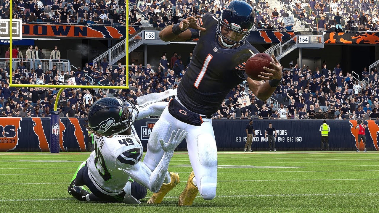 Madden 21 Justin Fields vs Russell Wilson Seahawks Divisional Playoffs All Madden PS5 4K Game Play