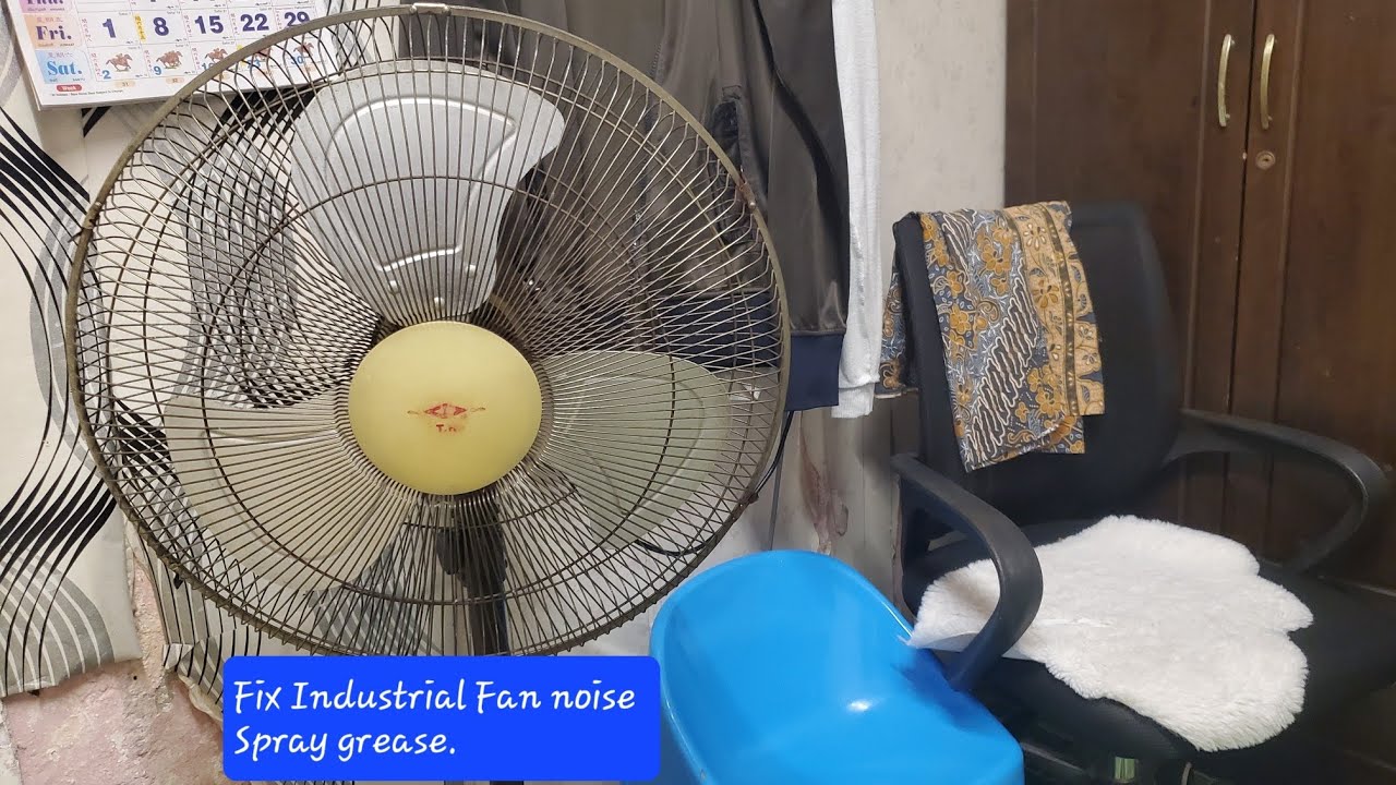 Fix Industrial Stand Fan noise, spray grease bush Capacitor Kapasitor 2uF 5%