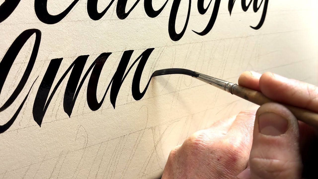 How to Paint a Sign Painter’s Script Alphabet by Hand Full Process