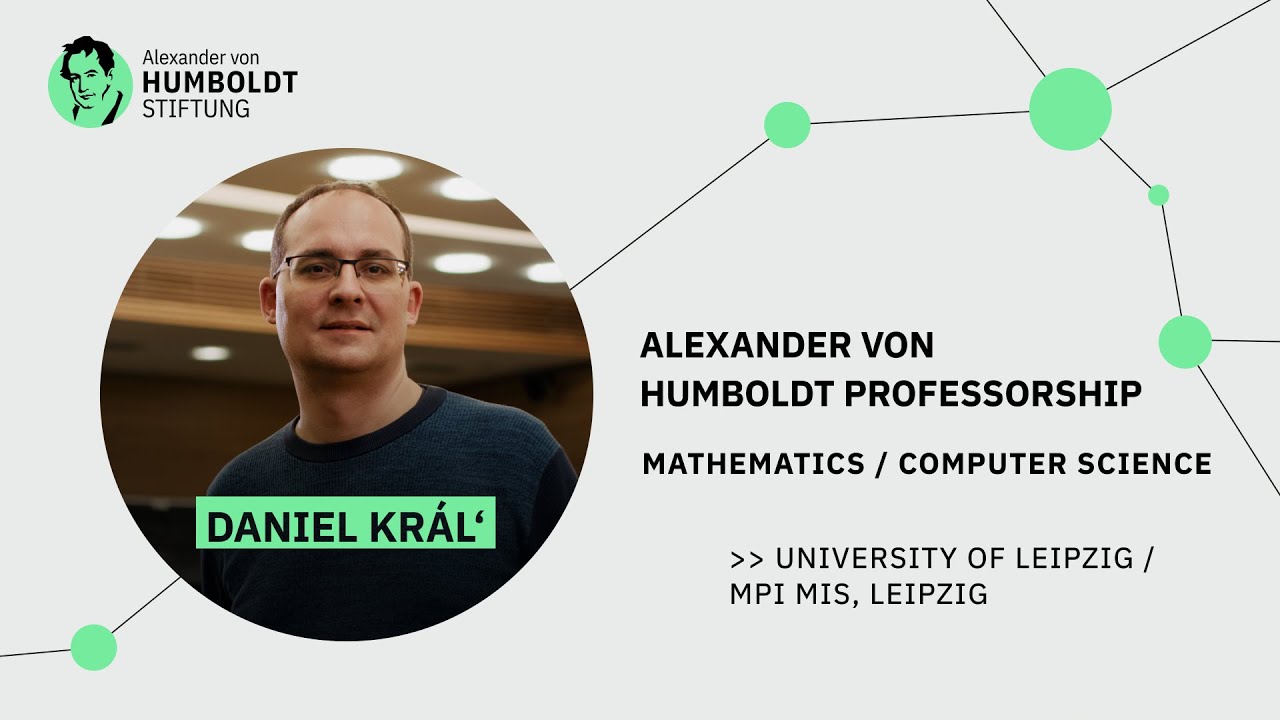 Expert in graph theory: Humboldt Professor Daniel Kr&aacute;ľ