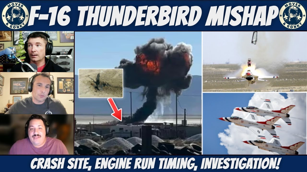 Thunderbirds F-16 Crash &mdash; Pilot Ejects Safely