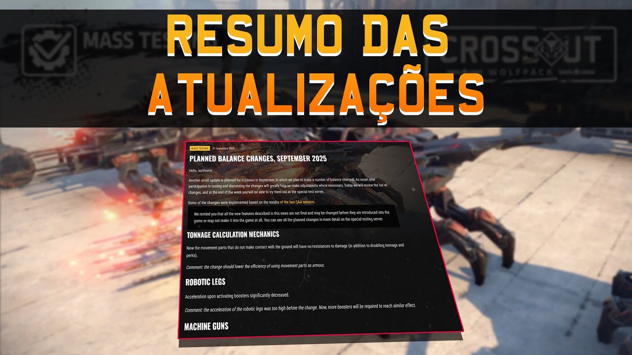 Crossout  - Resumo da Atualizações