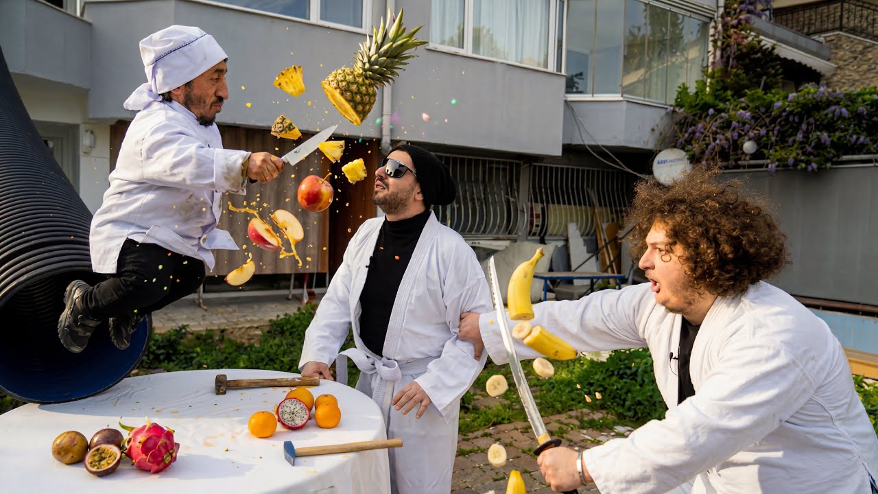 FRUIT NINJA #3 🍉 Rıdvan Abi İlk Kez Katıldı, HER YER KARIŞTI!