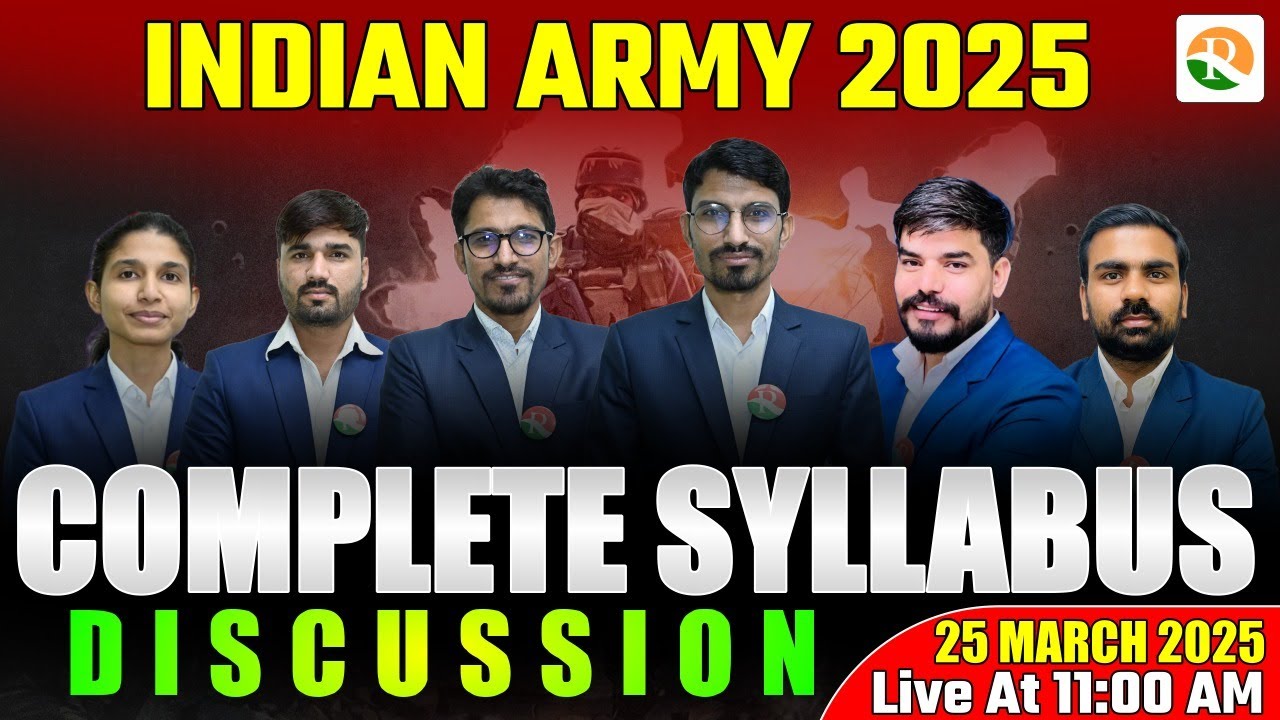 Indian Army Complete Syllabus Discussion | Army official syllabus 2025 | Army syllabus 2025 | RS SIR