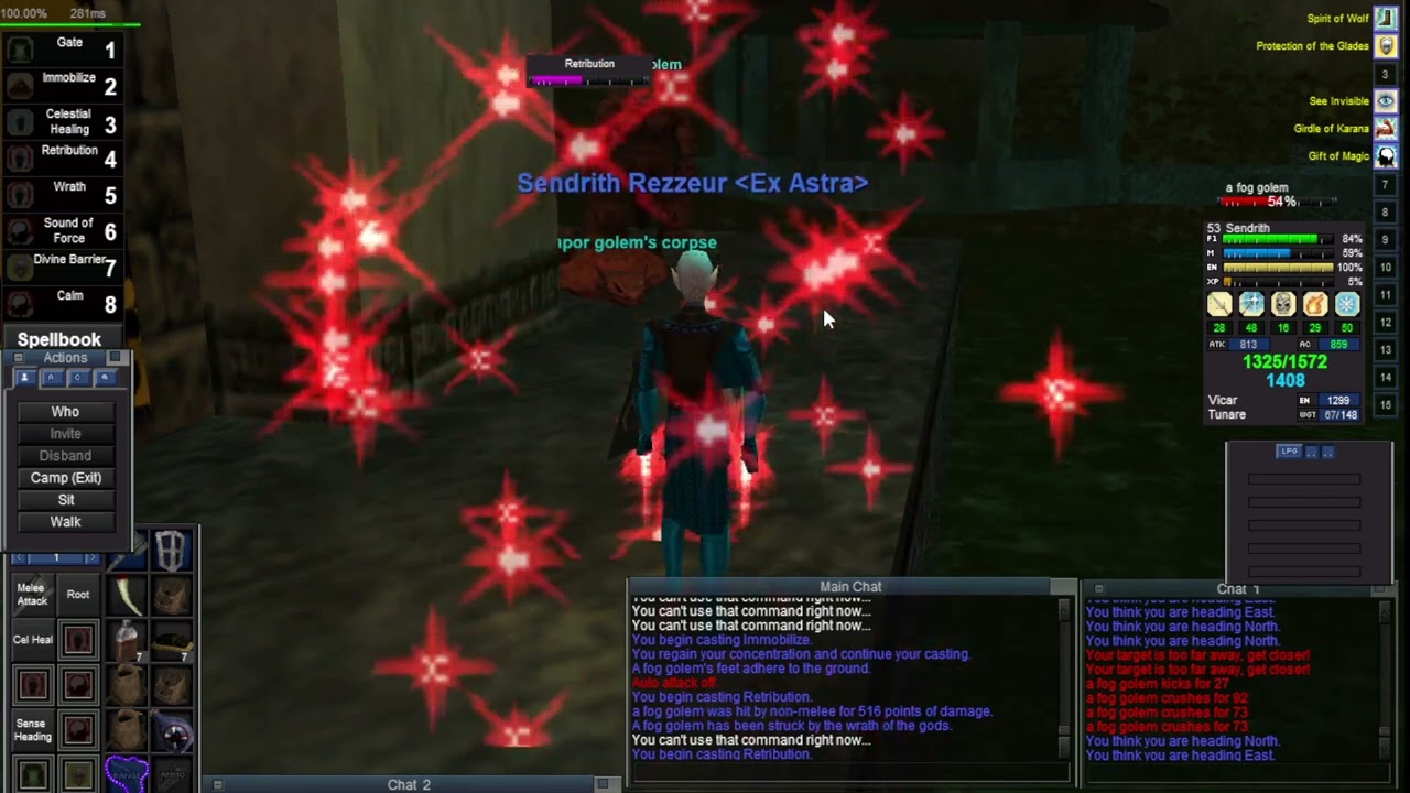 Лагерь Города Туманного Рва: Одиночный Священник в Everquest P99