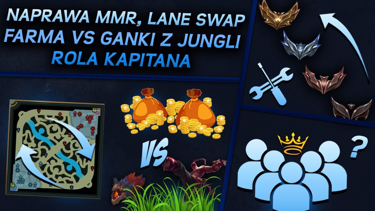 Naprawa MMR, lane swap, sytuacyjne kontry, rola kapitana, farma vs ganki w jungli [Q&A 04.2022]