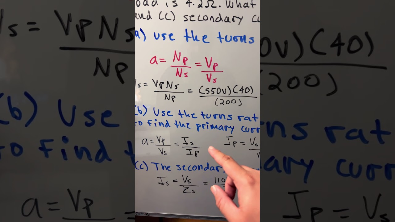 Step Down Transformer Explained: Voltage and Current Calculations